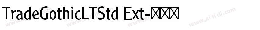 TradeGothicLTStd Ext字体转换